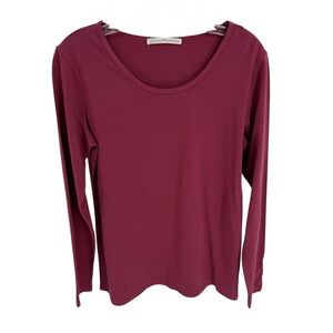 Peruvian Connection Size Large Pima Cotton Long Sleeve Top Tee Women Stretch